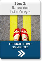 Step 2: Narrow Your List of Colleges